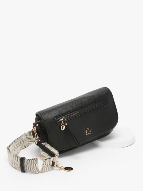 Cross Body Tas Zip Lulu castagnette Zwart zip YRONDE ander zicht 2